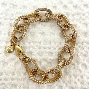 J. Crew Gold Link Pave Bracelet